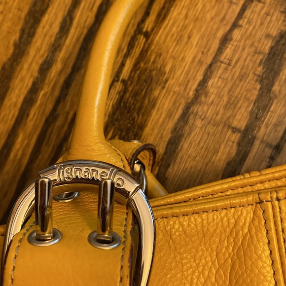 Tignanello Leather Handbag-Yellow - Picture 3 of 9